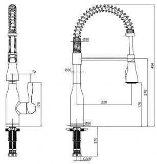 Смеситель для кухни E.C.A. Flux 406218019EX хром